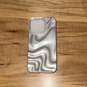 Silver Swirl Phone Case for iPhone 14 pro